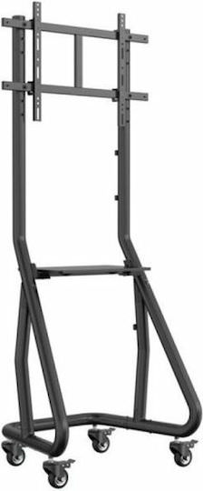 Equip 650608 Βάση Τηλεόρασης Δαπέδου έως 80" Ασημί - Image 1