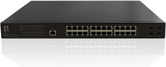 Level One GEP-2861 Managed L2 PoE+ Switch με 24 Θύρες Gigabit (1Gbps) Ethernet και 4 SFP Θύρες - Image 1