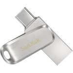 Sandisk Ultra Dual Drive Luxe 256GB USB 3.1 Stick με σύνδεση USB-C & USB-A Ασημί