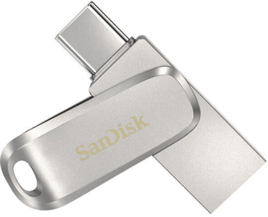 Sandisk Ultra Dual Drive Luxe 32GB USB 3.1 Stick με σύνδεση USB-A & USB-C Ασημί - Image 1