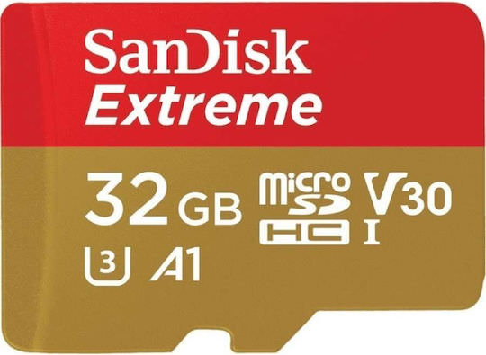 Sandisk Extreme microSDHC 32GB Class 10 U3 V30 A1 UHS-I με αντάπτορα - Image 1