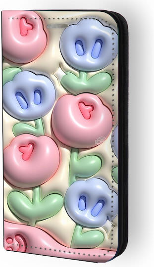 Θήκη Book Σχέδιο 3d Flowers 91860 Xiaomi Redmi 10c - Image 1