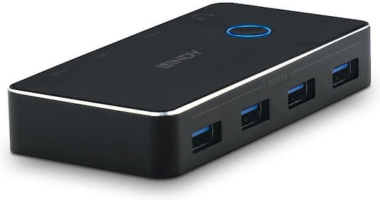 Lindy USB 3.0 Hub 4 Θυρών με σύνδεση USB-A Πράσινο - Image 1