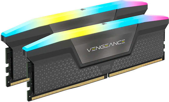 Corsair Vengeance RGB DDR5 32GB RAM με 2x16GB Modules και Ταχύτητα 6000 για Desktop - Image 1