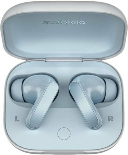 Motorola Moto Buds Bluetooth Handsfree Ακουστικά με Αντοχή στον Ιδρώτα και Θήκη Φόρτισης Glacier Blue - Image 1