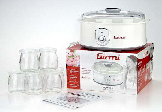 Girmi Γιαουρτομηχανή με Βαζάκια 1.26lt Λευκή 20W - Image 1