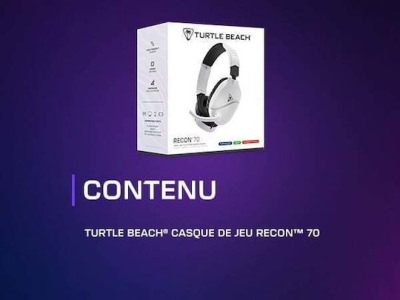 Turtle Beach Recon 70 Over Ear Gaming Headset με σύνδεση 3.5mm Λευκό - Image 3