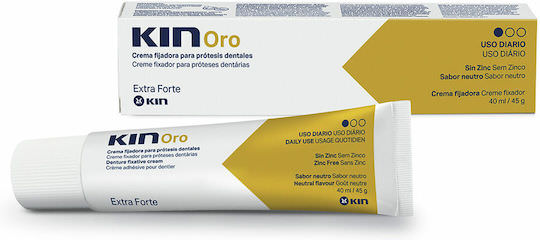 Κρέμα Στερέωσης Οδοντική Προσθετική Kin Kin Oro 40 Ml Εξαιρετικά Δυνατό - Image 1