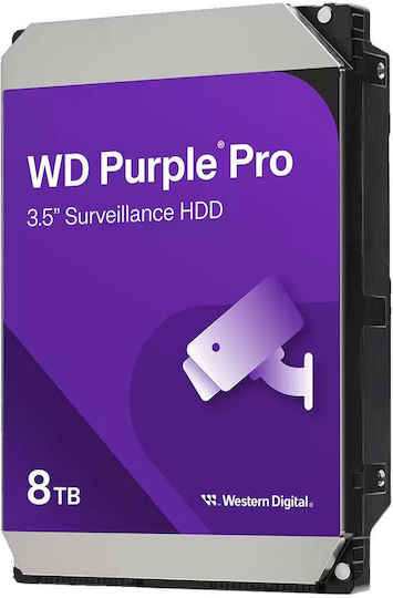 Western Digital Purple Pro Smart Video 8TB HDD Σκληρός Δίσκος 3.5" SATA III 7200rpm με 256MB Cache για Server / Καταγραφικό - Image 1