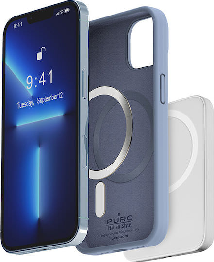 Puro Icon Mag Back Cover Σιλικόνης Μπλε (iPhone 14 Plus) - Image 1