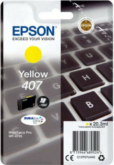 Epson 407 Γνήσιο Μελάνι Εκτυπωτή InkJet Κίτρινο (C13T07U440) - Image 1