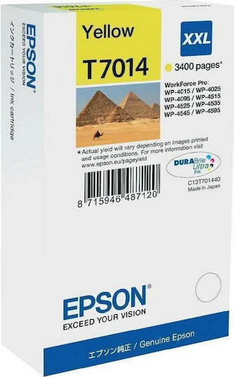 Epson T7014XXL Γνήσιο Μελάνι Εκτυπωτή InkJet Κίτρινο (C13T70144010) - Image 1