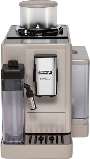 De'Longhi Rivelia Αυτόματη Μηχανή Espresso 1450W Πίεσης 19bar για Cappuccino με Μύλο Άλεσης Μπεζ - Image 1