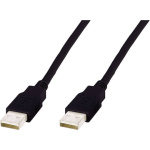 Digitus USB 2.0 Cable USB-A male - USB-A male Μαύρο 1m (AK-300101-010-S) - Image 2