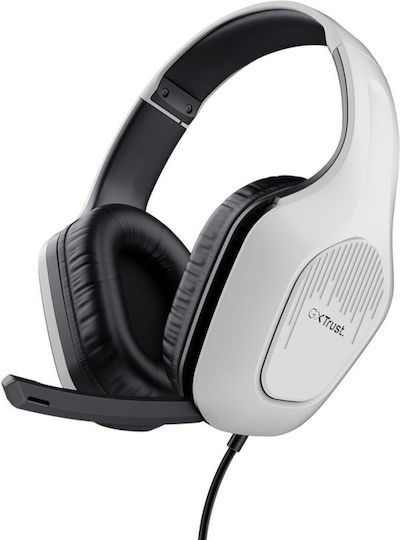 Trust GXT 415W Zirox Over Ear Gaming Headset με σύνδεση 3.5mm Λευκό - Image 1