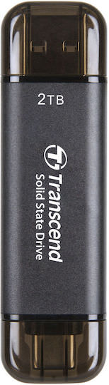 Transcend ESD310C 2TB USB 3.2 SSD Stick με σύνδεση USB-A & USB-C Μαύρο - Image 1