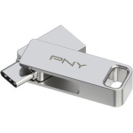 PNY Duo Link 64GB USB 3.2 Stick με σύνδεση USB-A & USB-C Ασημί - Image 3