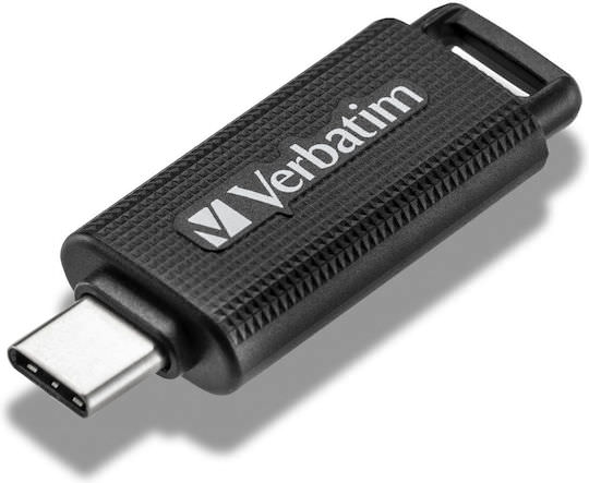 Verbatim Retractable 128GB USB 3.2 Stick με σύνδεση USB-C Μαύρο - Image 1