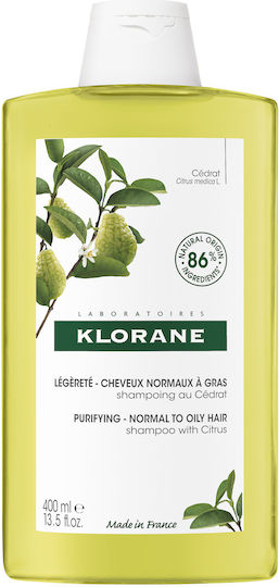 Klorane Citrus Pulp Σαμπουάν Βαθύ Καθαρισμού για Λιπαρά Μαλλιά 400ml - Image 1