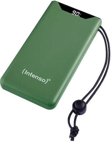 Intenso F10000 Power Bank 10000mAh 20W με Θύρα USB-A και Θύρα USB-C Quick Charge 3.0 Πράσινο - Image 1