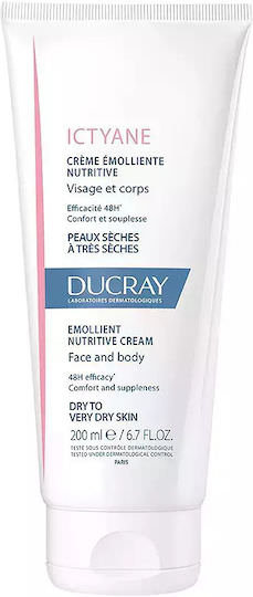 Ducray Ictyane Emollient Ενυδατική Κρέμα Σώματος για Ξηρές/Πολύ Ξηρές Επιδερμίδες 200ml - Image 1