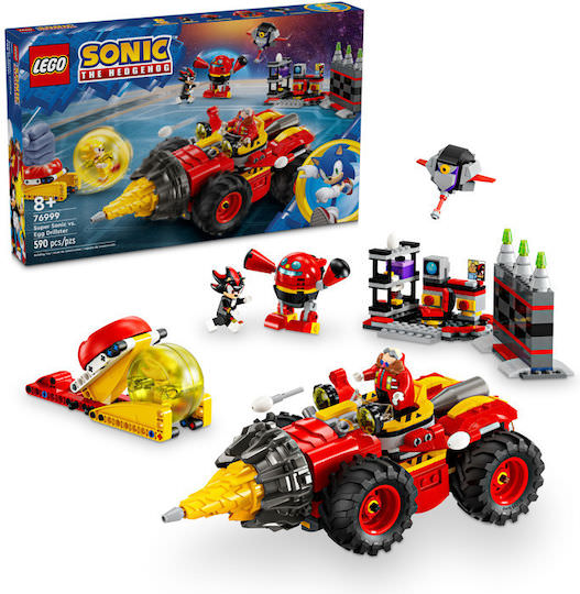 LEGO Sonic The Hedgehog Sonic the Hedgehog: Super Sonic vs. Egg Drillster για 8+ Ετών 590τμχ - Image 1