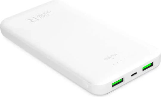 xlarge_20240801142405_puro_power_bank_10000mah_12w_me_2_thyres_usb_a_kai_thyra_usb_c_leyko.jpeg Puro Power Bank 10000mAh 12W με 2 Θύρες USB-A και Θύρα USB-C Λευκό - Image 1