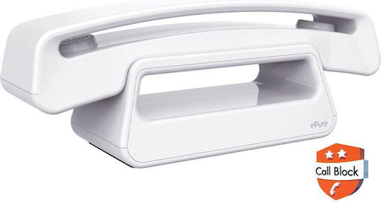 Alcatel ePure Iconic Ασύρματο Τηλέφωνο με Ελληνικό Μενού Λευκό - Image 1