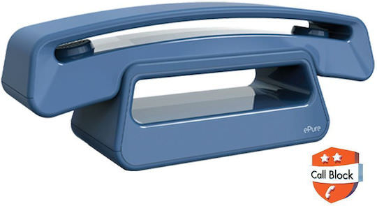 Alcatel ePure Iconic Ασύρματο Τηλέφωνο με Ελληνικό Μενού Μπλε - Image 1