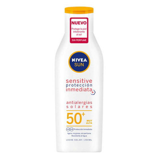 Nivea Sun Sensitive Immediate Protect Αδιάβροχη Αντηλιακή Κρέμα Προσώπου και Σώματος SPF50 200ml - Image 1