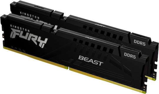 Kingston Fury Beast DDR5 16GB RAM με 2x8GB Modules και Ταχύτητα 6000 για Desktop - Image 1