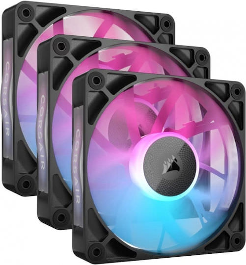 Corsair iCue Link RX120 Case Fan με RGB Φωτισμό και Σύνδεση 4-Pin PWM 3τμχ - Image 1
