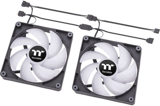 Thermaltake CT120 Case Fan με ARGB Φωτισμό και Σύνδεση 3-Pin / 4-Pin PWM 2τμχ - Image 1