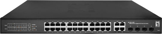 Level One GES-2128P Hilbert Managed L2 PoE+ Switch με 24 Θύρες Gigabit (1Gbps) Ethernet και 4 SFP Θύρες - Image 1