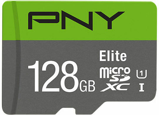 PNY Elite microSDXC 128GB Class 10 U1 UHS-I με αντάπτορα - Image 1