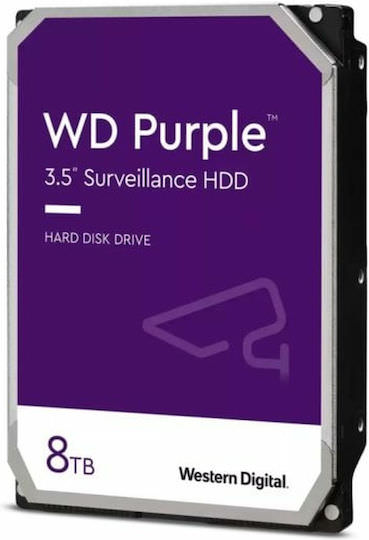 Western Digital Purple 8TB HDD Σκληρός Δίσκος 3.5" SATA III 5400rpm με 256MB Cache για Καταγραφικό - Image 1