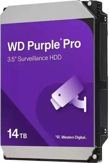 Western Digital Purple Pro Surveillance 14TB HDD Σκληρός Δίσκος 3.5" SATA III 7200rpm με 512MB Cache για Καταγραφικό - Image 1