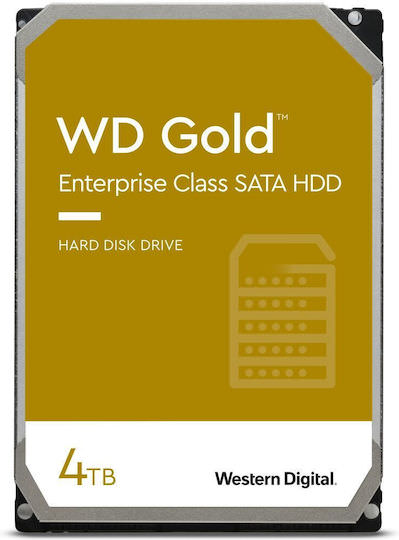 Western Digital Gold 4TB HDD Σκληρός Δίσκος 3.5" SATA III 7200rpm με 256MB Cache για NAS / Server - Image 1