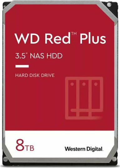 Western Digital Red Plus 8TB HDD Σκληρός Δίσκος 3.5" SATA III 5400rpm με 256MB Cache για NAS - Image 1