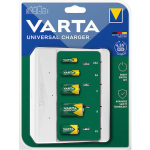 Varta Universal USB Φορτιστής Μπαταριών Μεγέθους σε Ασημί χρώμα