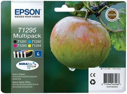 Epson T1295 Γνήσιο Πακέτο Μελανιών Εκτυπωτή InkJet Μαύρο / Πολλαπλό (Color) (C13T12954022) - Image 1
