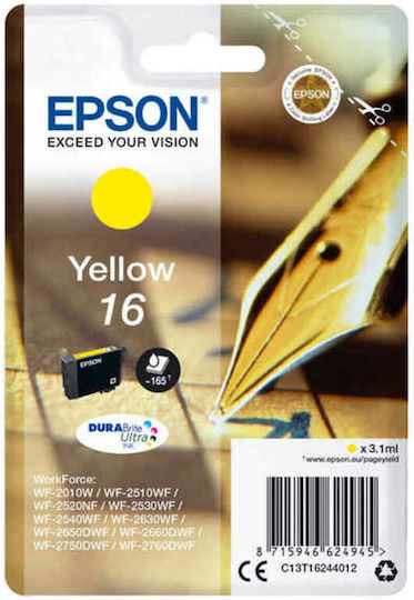 Epson 16 Γνήσιο Μελάνι Εκτυπωτή InkJet Κίτρινο (457730) - Image 1