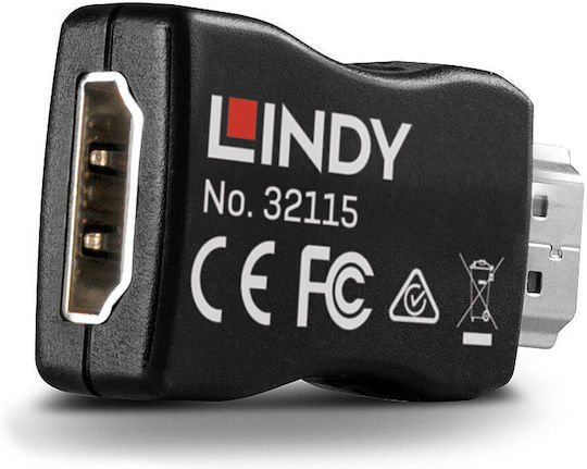 Lindy HDMI 2.0 EDID Emulator Μετατροπέας HDMI male σε HDMI female 1τμχ - Image 1