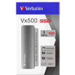 Verbatim Vx500 USB 3.1 / USB-C / USB 3.0 / USB 3.2 Εξωτερικός SSD 1TB M.2 Ασημί - Image 4