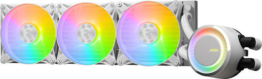 MSI MAG CoreLiquid E360 Υδρόψυξη Επεξεργαστή Τριπλού Ανεμιστήρα 120mm για Socket AM4/AM5/1700/1200/115x με ARGB Φωτισμό Λευκή - Image 1