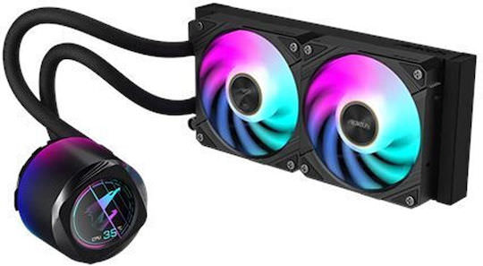 Gigabyte Aorus Waterforce X II 240 Υδρόψυξη Επεξεργαστή Διπλού Ανεμιστήρα 120mm για Socket AM4/AM5/1700/1200/115x με ARGB Φωτισμό - Image 1