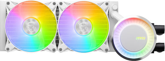 MSI MAG CoreLiquid E240 Υδρόψυξη Επεξεργαστή Διπλού Ανεμιστήρα 120mm για Socket AM4/AM5/1700/1200/115x με ARGB Φωτισμό Λευκή - Image 1