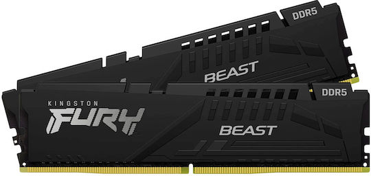 Kingston Fury Beast Black EXPO DDR5 32GB RAM με 2x16GB Modules και Ταχύτητα 6000 για Desktop - Image 1
