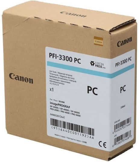 Canon PFI-3300 Γνήσιο Μελάνι Εκτυπωτή InkJet Photo Κυανό (6440C001) - Image 1