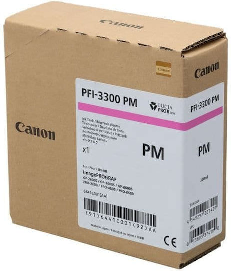 Canon PFI-3300 Γνήσιο Μελάνι Εκτυπωτή InkJet Photo Ματζέντα (6441C001) - Image 1
